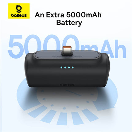 باور بانك صغير الحجم سريع الشحن من النوع C بسعة 5000mAh 20W