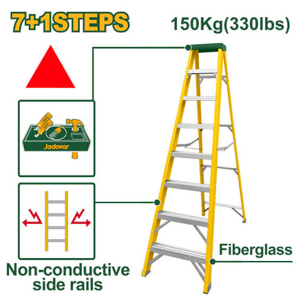 Jadever Single‑Side Fiberglass Ladder