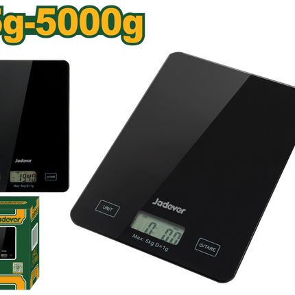 Jadever Tempered Glass Kitchen Scale