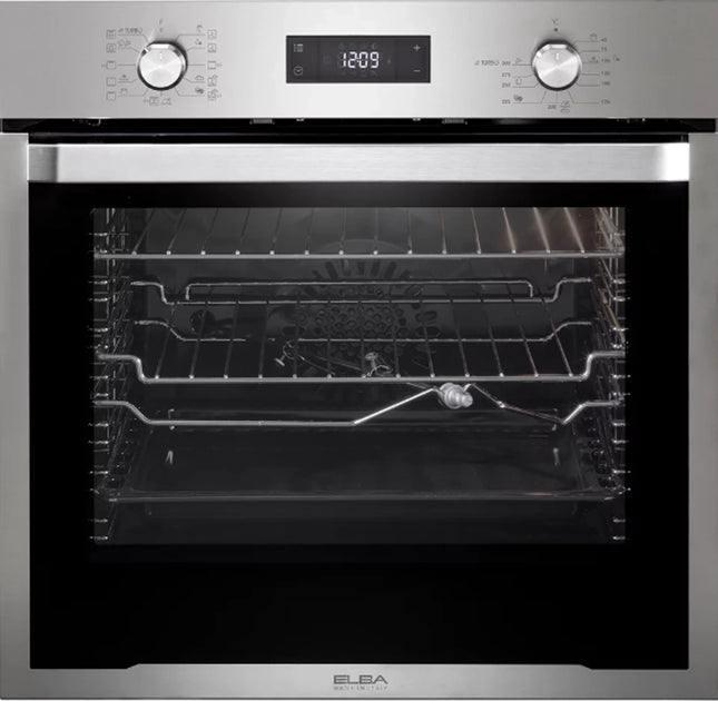 ELBA Electric Oven Built-in 11 Functions with black glass door and 2 fans