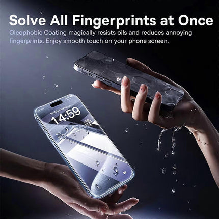 Baseus Privacy Tempered Glass Screen Protector for iPhone 16 Pro & 16 Pro Max - Anti-Peeping Technology - Full Coverage - 9H Hardness - High Clarity - Scratch Resistant