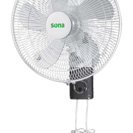 Sona Wall Fan 16 inch 5 Blades and 3 speeds with Remote