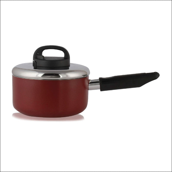 Prestige Classique Non-Stick Stockpot with Stainless Steel Lid – Red
