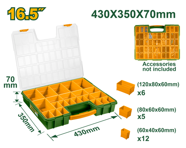 JADEVER 16.5″ Plastic Organizer / Screw Storage Box