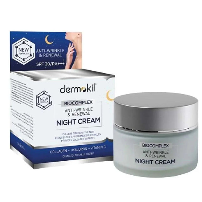 DERMOKIL Anti-Wrinkle Night Cream 50ml for Mature Skin