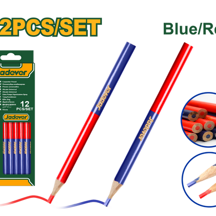 JADEVER Bi‑Color Marking Pencil Set