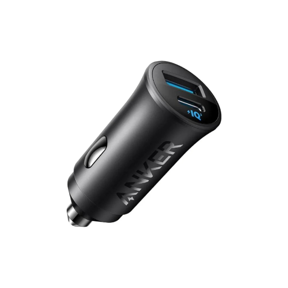 شاحن سيارة Anker صغير الحجم بمنفذين 30W — شحن سريع للمركبة شاحن سيارة Anker صغير الحجم بمنفذين 30W — شحن سريع للمركبة