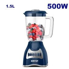 Electric Food Blender 500W 1.5L 2-Speed