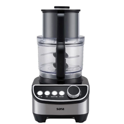 Sona Food Processor 1300W With 4 programs and 11 functions Stainless steel blades  