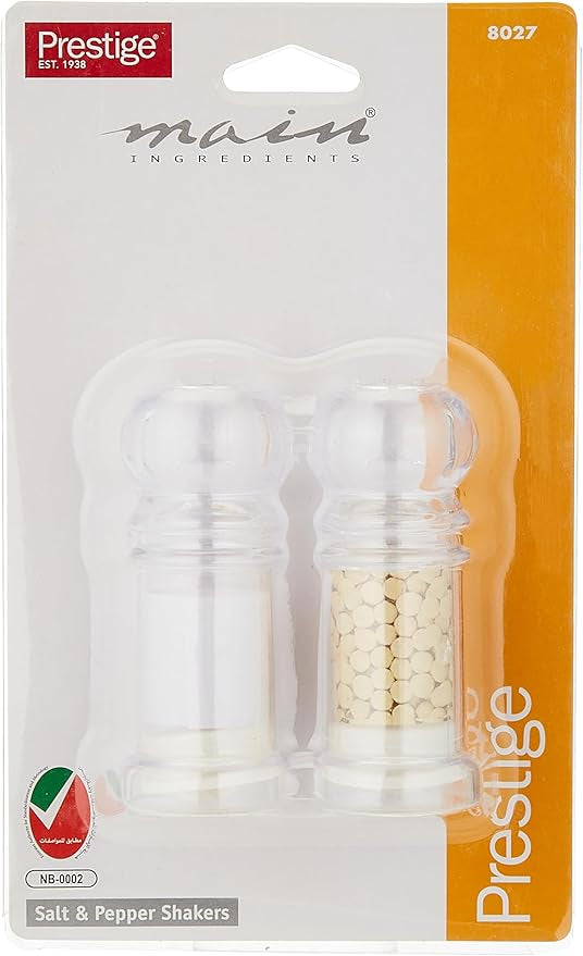 Prestige Salt & Pepper Shaker – Clear Prestige Salt & Pepper Shaker – Clear