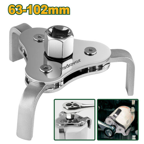  Jadever Adjustable 3‑Finger Oil Filter Wrench