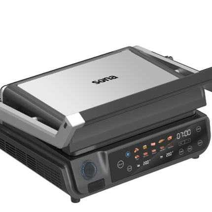 Sona Smokeless Contact grill 2000W 180° Flat Placement Digital display with a touchscreen