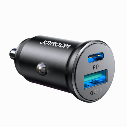 30W A+C Mini Metal Car Charger
