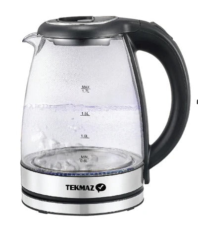 Tekmaz Glass Electric Kettle 1.7L 2000W – Transparent