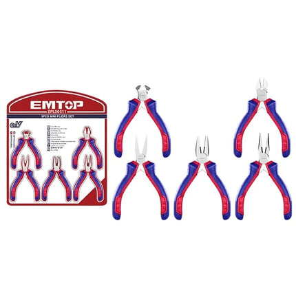  EMTOP 5-Piece  Mini Pliers Set 