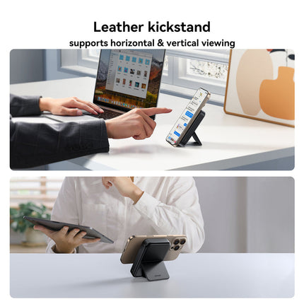 Joyroom JR-PBM11 Qi2 Magnetic Wireless Power Bank - 10000mAh - 22.5W Fast Charging - Certified Qi2 Technology - Built-in Foldable Stand - Digital Display - Black