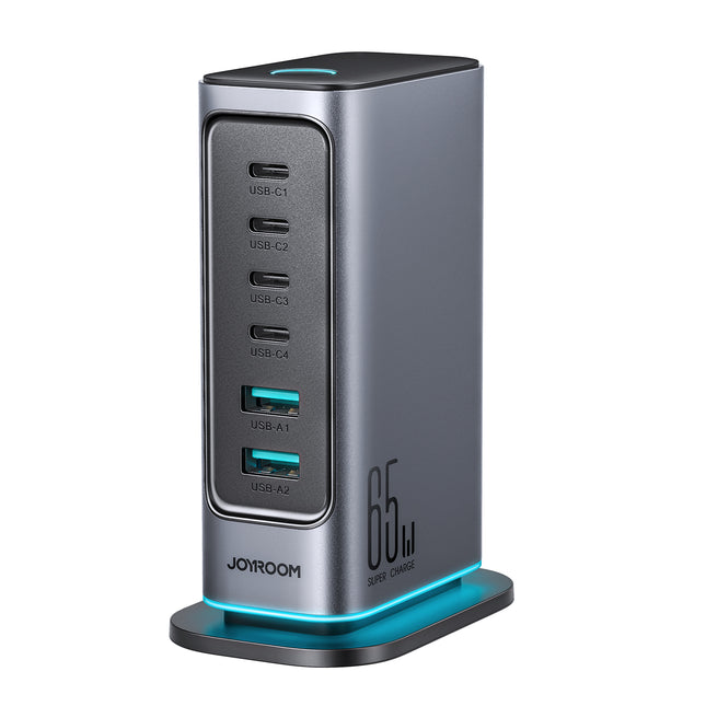 JR-TCM02 65W GaN Multi-port Charger-Dark Gray（EU）