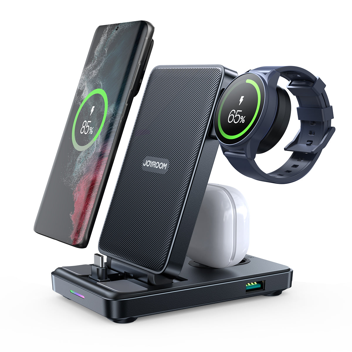 شاحن Joyroom القابل للطي 4 في 1 (إصدار Type-C) شاحن Joyroom القابل للطي 4 في 1 (إصدار Type-C)