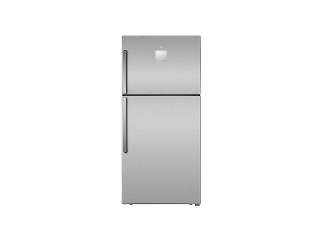 TCL P605TM Top Mount Refrigerator - No Frost - Multi Air Flow - Total Capacity 470L - Electronic Control - LED Lighting - Silver Steel