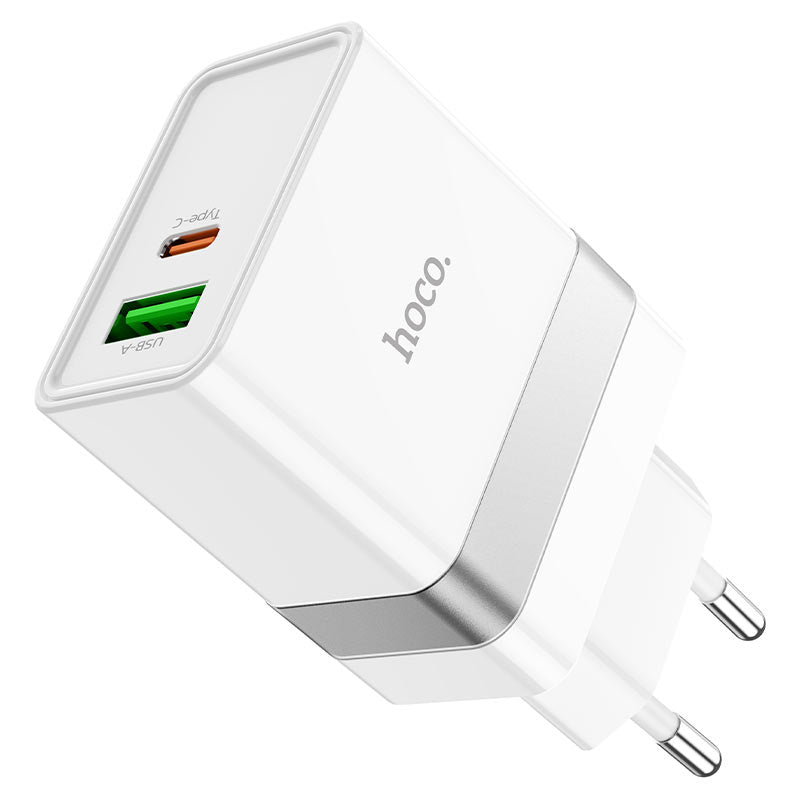 شاحن Hoco N21 Topspeed ثنائي المنفذ PD30W + QC3.0 EU شاحن Hoco N21 Topspeed ثنائي المنفذ PD30W + QC3.0 EU