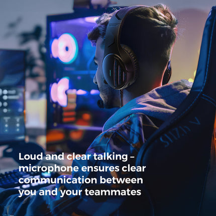 سماعة الألعاب جوي رووم (Joyroom) موديل JR-HG2 - إضاءة RGB ملونة - محركات 50 ملم - ميكروفون قابل للتعديل - تصميم مريح للألعاب - لون أسود