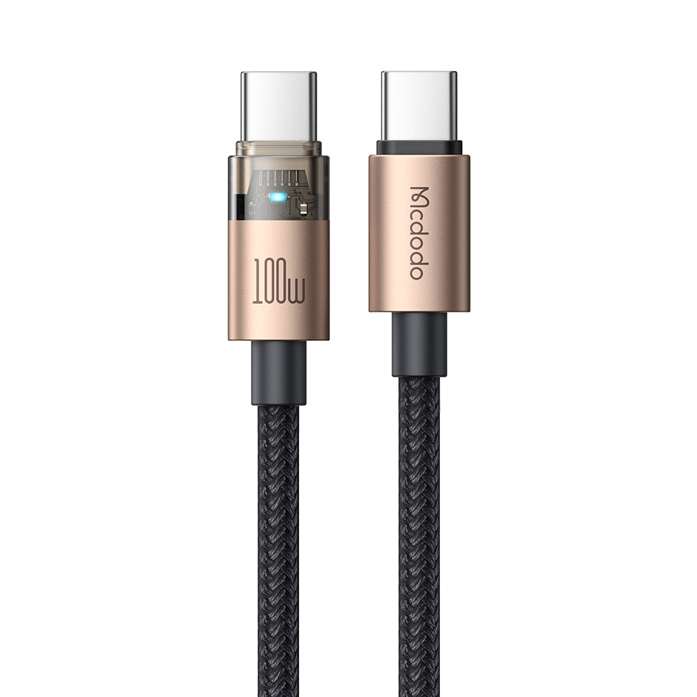 كابل Mcdodo CA-5581 USB-C إلى USB-C شفاف بقوة 100W كابل Mcdodo CA-5581 USB-C إلى USB-C شفاف بقوة 100W