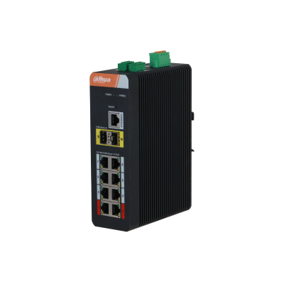 Dahua IS4210-8GT-120 10-Port Managed Industrial Gigabit Switch with 8-Port PoE