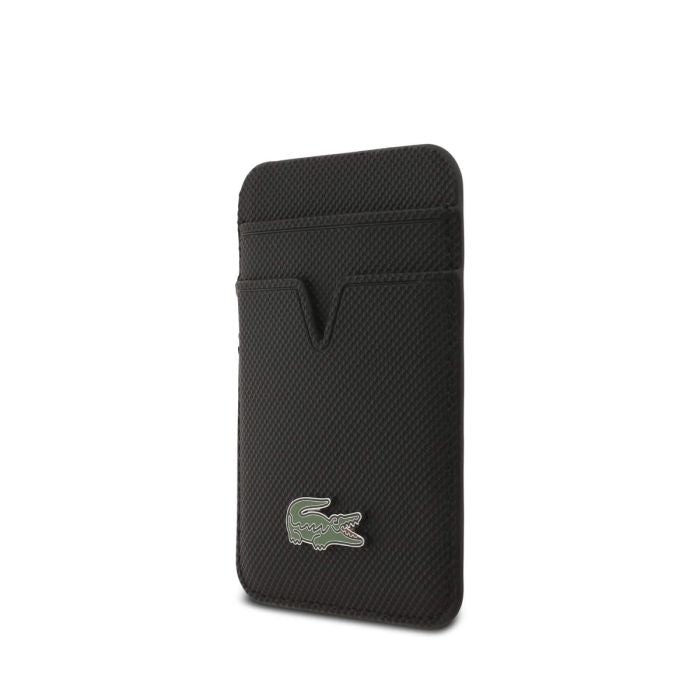 Lacoste Iconic Petit Piqué Logo MagSafe Leather Case for iPhone 17 Pro Max, Premium Protective Cover - Black Lacoste Iconic Petit Piqué Logo MagSafe Leather Case for iPhone 17 Pro Max, Premium Protective Cover - Black