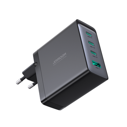 GaN Ultra JR-TCG04EU 100W 3C1A Fast Charger-Black+100W C to C Cable 1.2m-Black (EU)