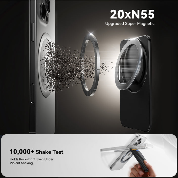 محفظة بطاقات وحامل هاتف مغناطيسي جوي رووم (Joyroom) موديل JR-ZS432 - تدعم MagSafe - جلد فاخر - مغناطيس N52 قوي - زوايا عرض قابلة للتعديل - لون أسود محفظة بطاقات وحامل هاتف مغناطيسي جوي رووم (Joyroom) موديل JR-ZS432 - تدعم MagSafe - جلد فاخر - مغناطيس N52 قوي - زوايا عرض قابلة للتعديل - لون أسود