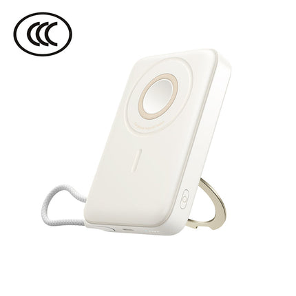 بنك طاقة (باور بانك) جوي رووم (Joyroom) مغناطيسي 3 في 1 موديل JR-PBM02 - سعة 10000 مللي أمبير - شحن سريع 22.5 واط - كابلات مدمجة - ستاند قابل للطي - شاشة رقمية 