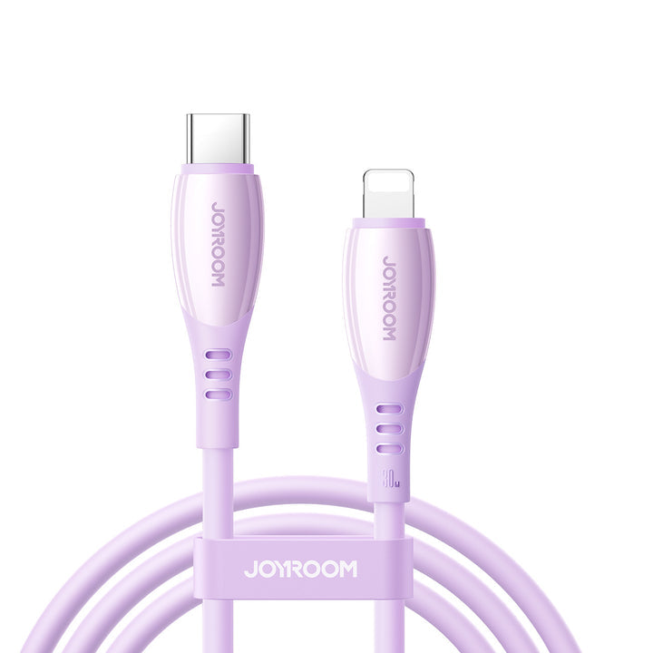 كابل جويروم (Joyroom) شحن سريع ونقل بيانات من السيليكون - طول 1.2 متر وقوة تحمل عالية كابل جويروم (Joyroom) شحن سريع ونقل بيانات من السيليكون - طول 1.2 متر وقوة تحمل عالية