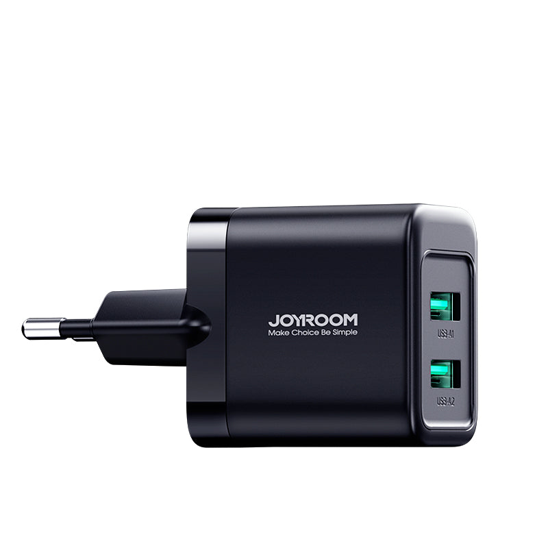 شاحن حائط جوي روم ثنائي USB بقوة 2.4 أمبير شاحن حائط جوي روم ثنائي USB بقوة 2.4 أمبير