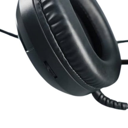 سماعة الألعاب السلكية لينييس (Lenyes) موديل GH58 - صوت محيطي - ميكروفون عالي الدقة قابل للطي - إضاءة RGB ديناميكية - وسادات أذن مريحة - متوافقة مع جميع المنصات - لون أسود