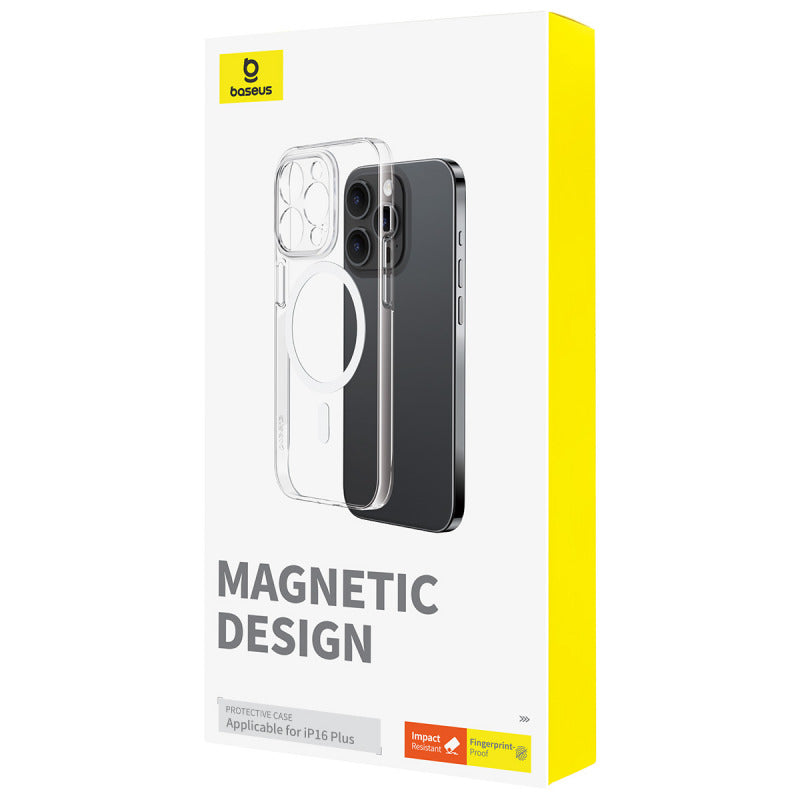 غطاء هاتف مغناطيسي Crystal لهاتف iP 16 Plus غطاء هاتف مغناطيسي Crystal لهاتف iP 16 Plus