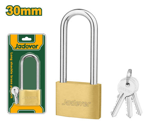Jadever Long Shackle Brass Padlock