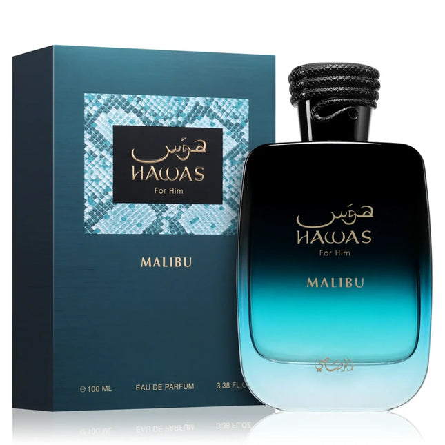 Rasasi Hawas Malibu EDP for Men - 100ml Oceanic Fragrance