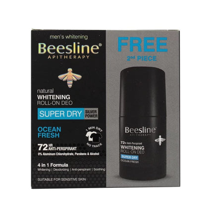 Beesline Men's Super Dry Ocean Fresh Roll-On Deodorant