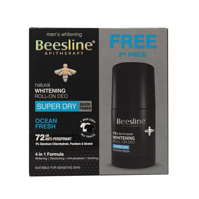 Beesline Men's Super Dry Ocean Fresh Roll-On Deodorant