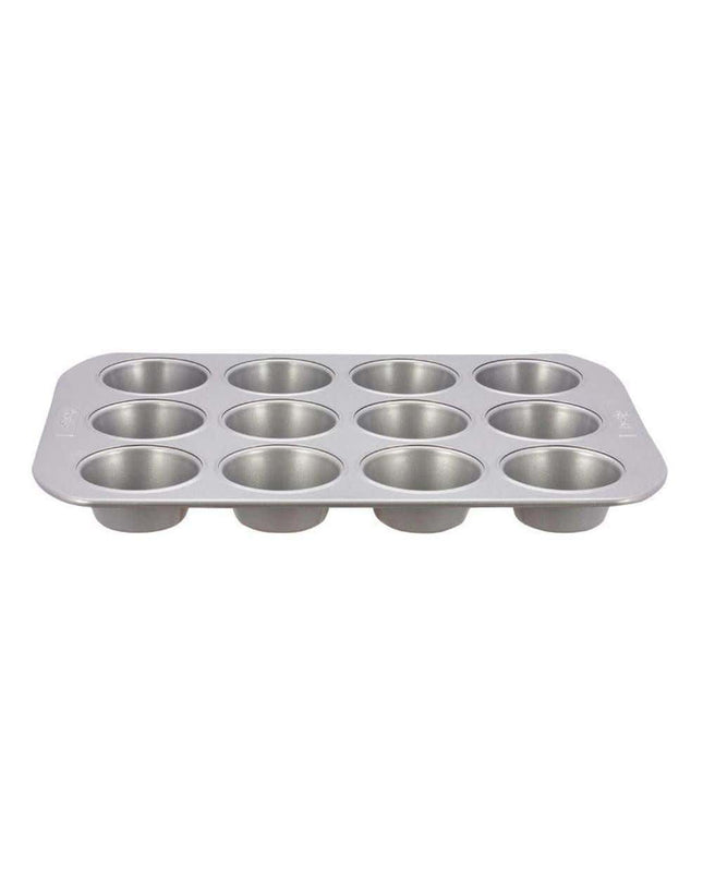 Prestige Carbon Steel Deep Muffin Tin 12-Cup, Gray