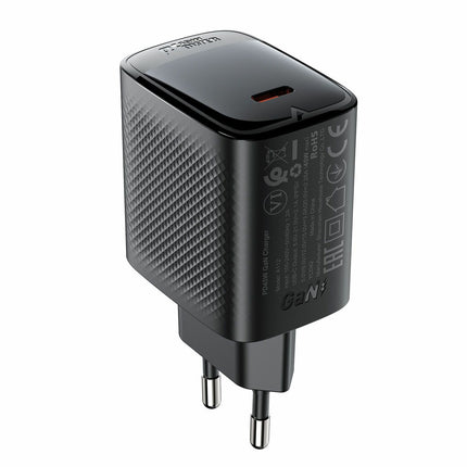 Acefast A112 120W GaN Wall Charger, 3-Port Fast Desktop Power Adapter (2x USB-C + 1x USB-A), PD3.0/PPS/QC4.0, Compact Laptop Charger for MacBook, iPhone, and Samsung - Black