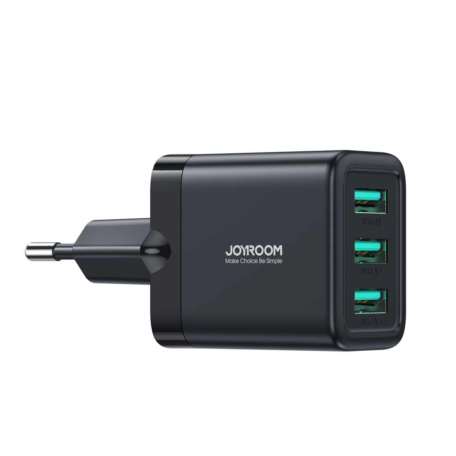 شاحن حائط Joyroom بثلاثة منافذ USB-A بقوة 17 وات شاحن حائط Joyroom بثلاثة منافذ USB-A بقوة 17 وات