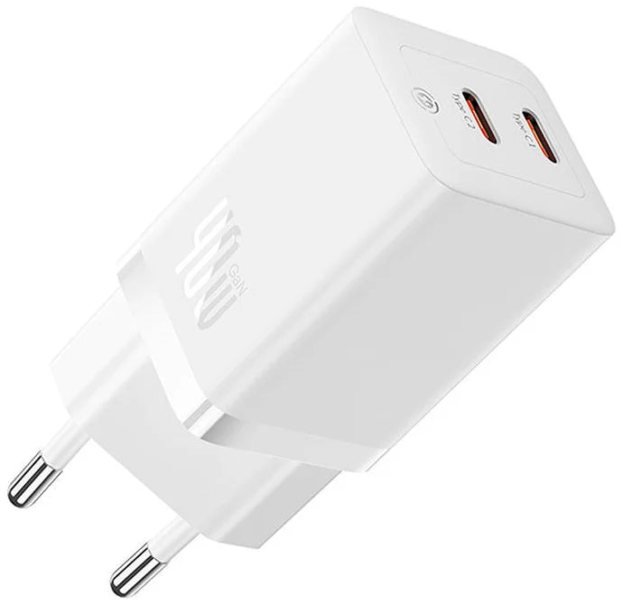 Baseus GaN5 Pro 40W Dual USB-C Wall Charger - Fast Charging Station - PD 3.0 & QC 3.0 Support - Compact Gallium Nitride Technology - Intelligent Power Split - Multi-Device Compatibility for iPhone, MacBook, and Samsung Baseus GaN5 Pro 40W Dual USB-C Wall Charger - Fast Charging Station - PD 3.0 & QC 3.0 Support - Compact Gallium Nitride Technology - Intelligent Power Split - Multi-Device Compatibility for iPhone, MacBook, and Samsung