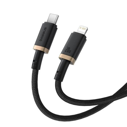 كابل باسوس ديورا (Baseus Dura Series) للشحن السريع - من USB-C إلى iPhone - قوة 20 واط - نايلون مضفر فائق المتانة - متوفر بطول 1 متر و 2 متر