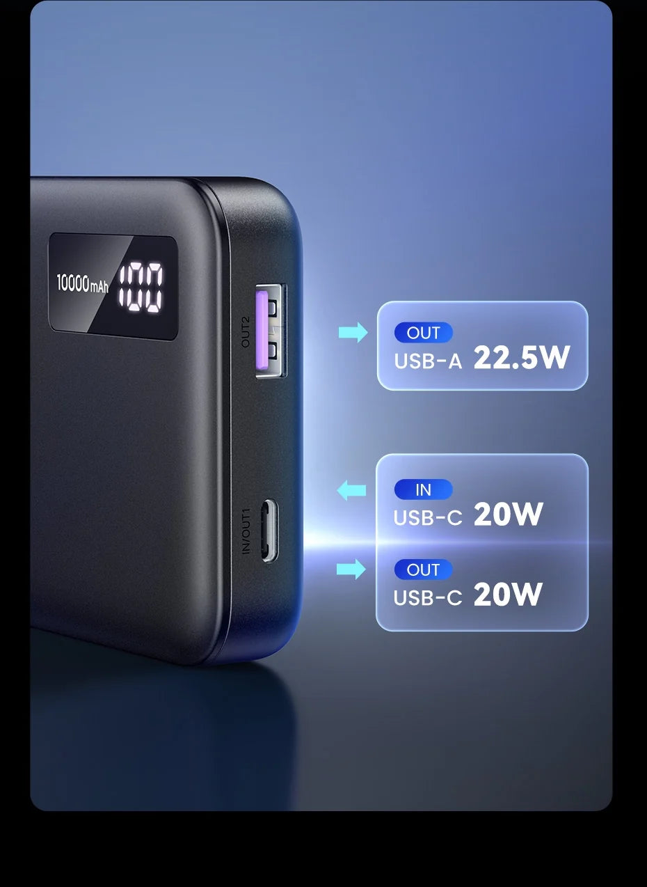 يوجرين نكسود بنك طاقة 10000 مللي أمبير بقوة 30 واط مع كابل USB-C مدمج يوجرين نكسود بنك طاقة 10000 مللي أمبير بقوة 30 واط مع كابل USB-C مدمج