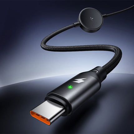 شاحن لاسلكي 2 في 1 من Mcdodo USB-C إلى USB-C + شاحن لاسلكي لساعة Samsung بقوة 60 واط بطول 1.5 متر CA-4170