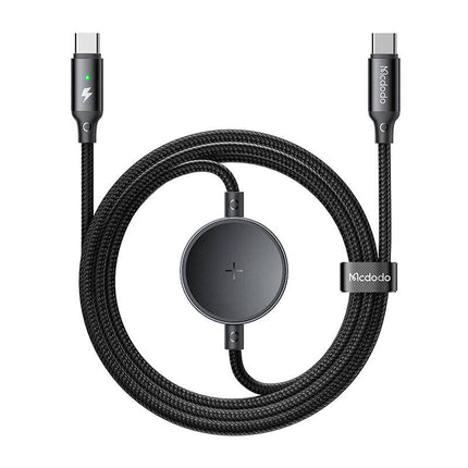 شاحن لاسلكي 2 في 1 من Mcdodo USB-C إلى USB-C + شاحن لاسلكي لساعة Samsung بقوة 60 واط بطول 1.5 متر CA-4170