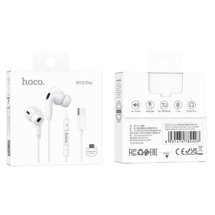 Hoco M101 Pro Type-C Digital Earphones with Mic