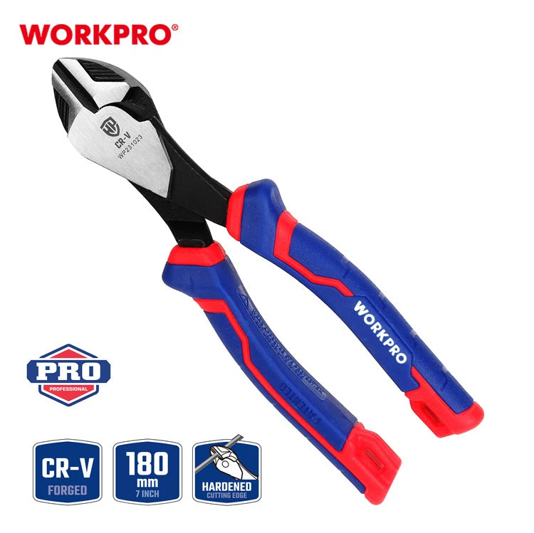 كماشة قطع قطرية CR-V شديدة التحمل مقاس 7 إنش Workpro كماشة قطع قطرية CR-V شديدة التحمل مقاس 7 إنش Workpro