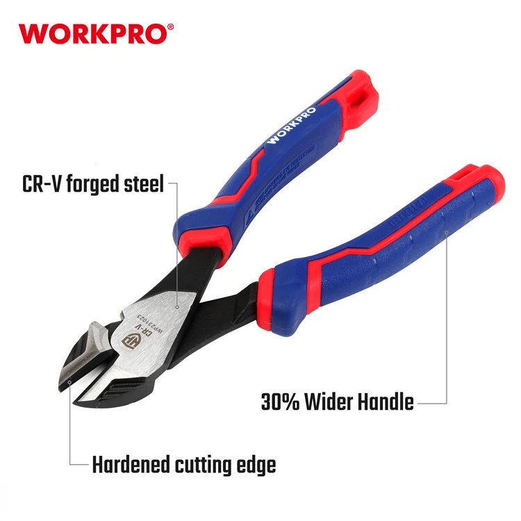 كماشة قطع قطرية CR-V شديدة التحمل مقاس 7 إنش Workpro كماشة قطع قطرية CR-V شديدة التحمل مقاس 7 إنش Workpro